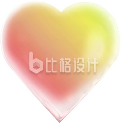 爱心形状渐变装饰素材，浪漫又吸睛