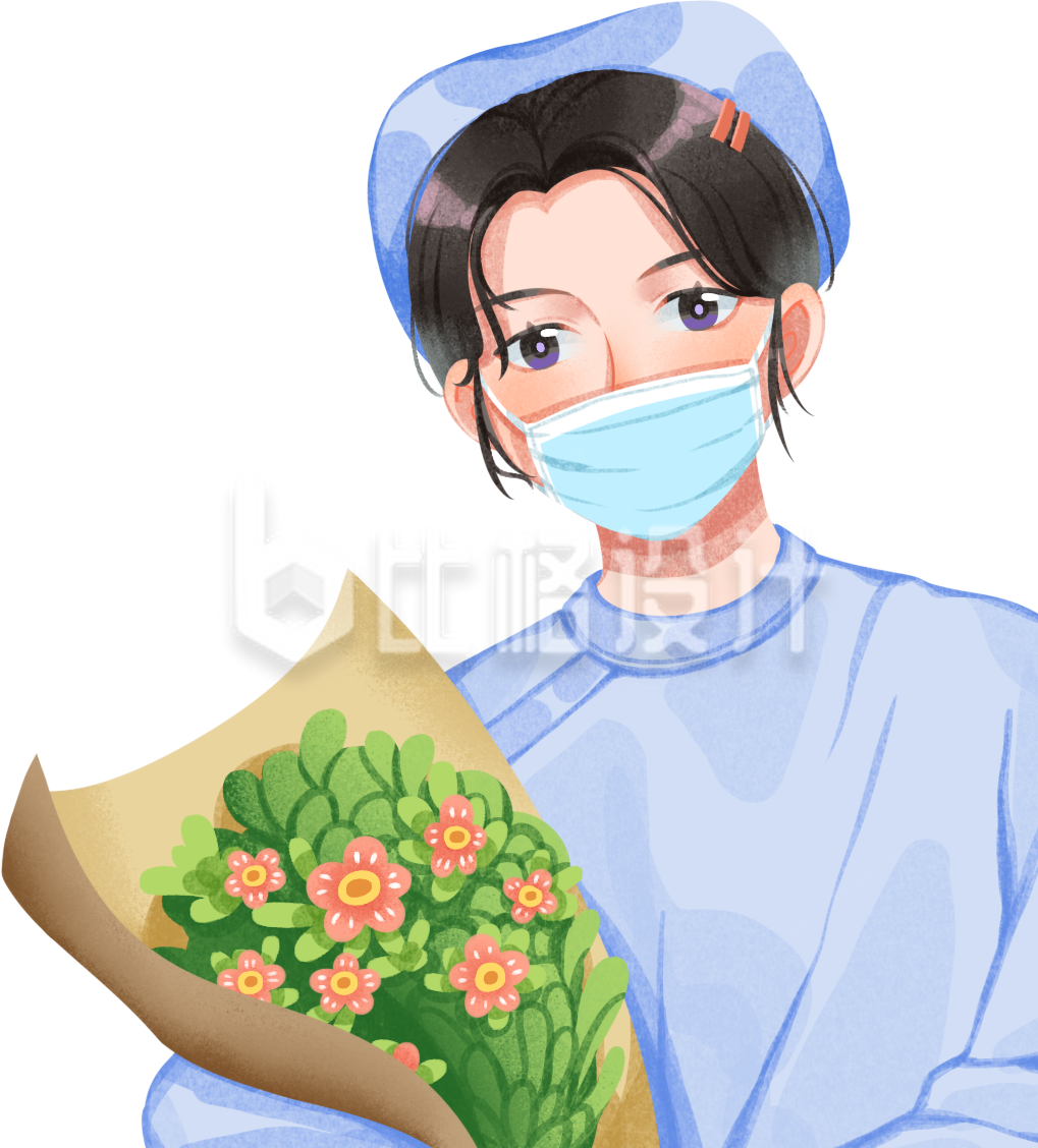 护士美少女手绘人物