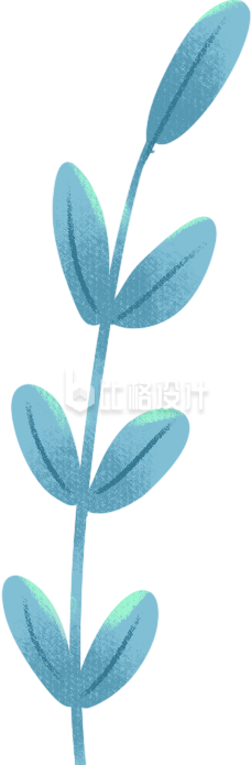 植物树叶手绘插画