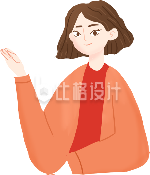 可爱小女孩手绘插画