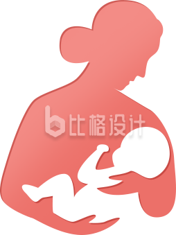 简约剪影人物母亲抱着孩子