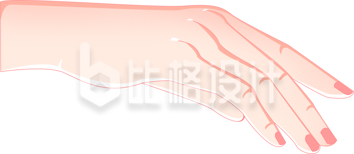 一只手手绘插画