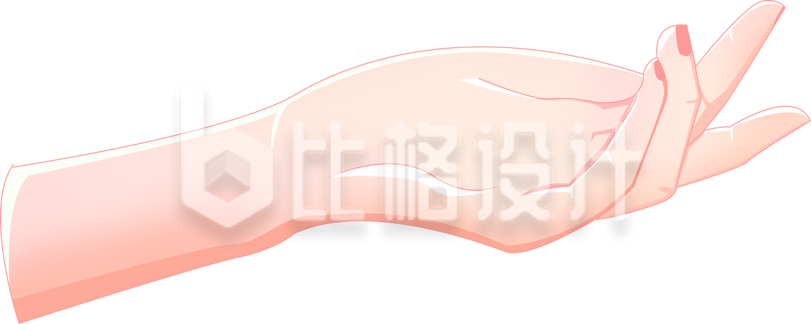 一只手手绘插画