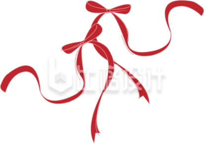 蝴蝶结手绘插画