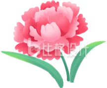 康乃馨手绘插画趣味
