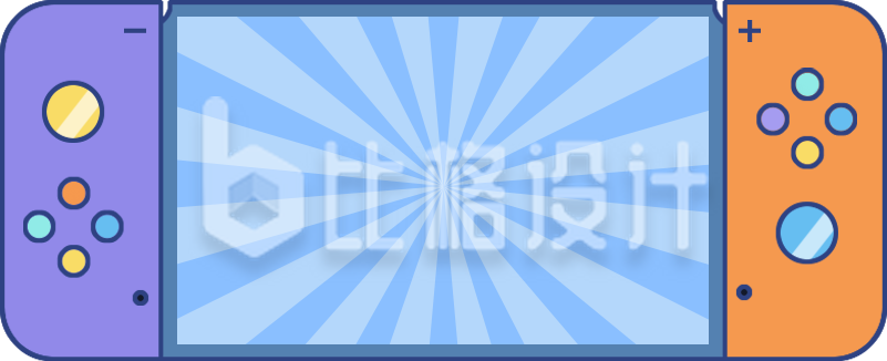 游戏机手绘插画