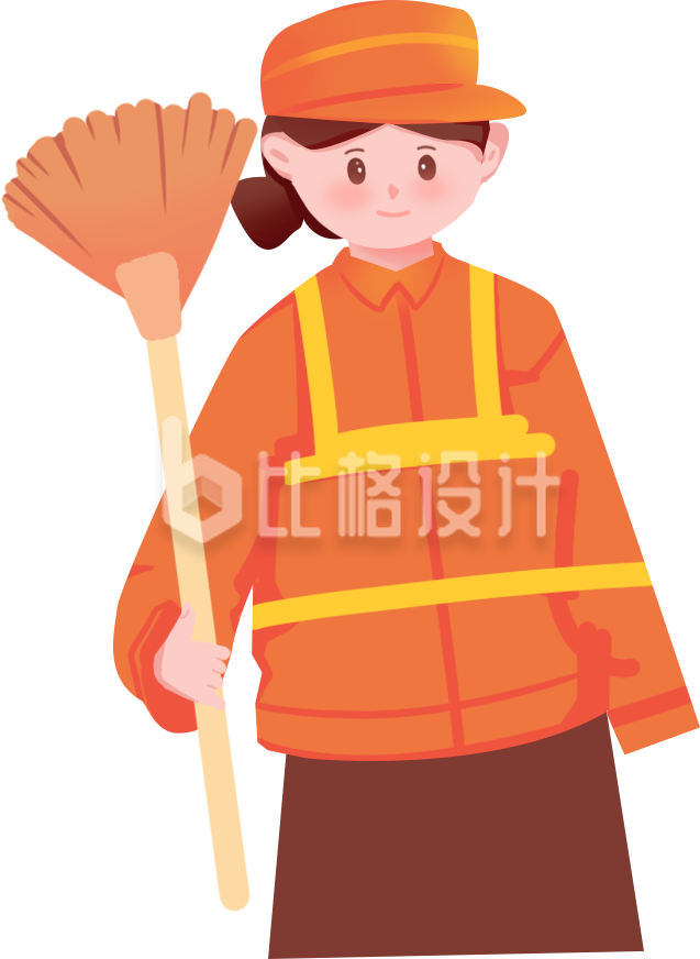 环卫人物手绘