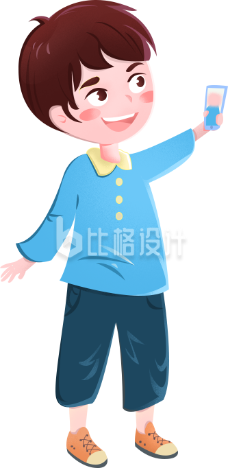 可爱小男孩手绘