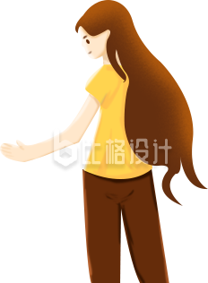 长发女子形象图 适用于多种宣传物料设计 长发女子形象图 适用于多种宣传物料设计
