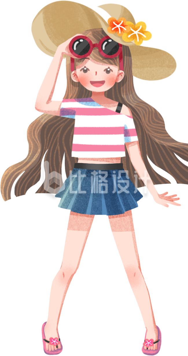 可爱美少女手绘趣味