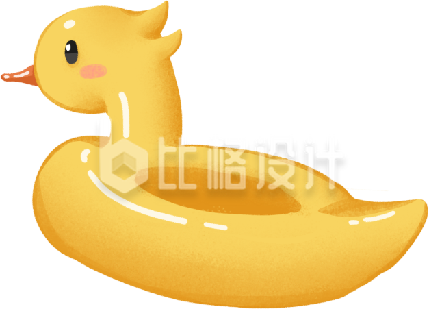 游泳圈手绘趣味