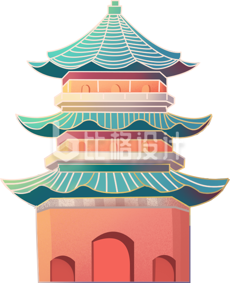 多层古建筑展现独特魅力的宣传物料图