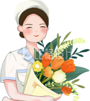 美少女护士手绘插画