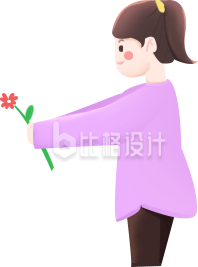 可爱小女孩手绘
