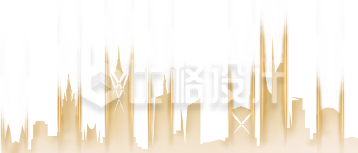 金色城市剪影 高端商务宣传背景素材