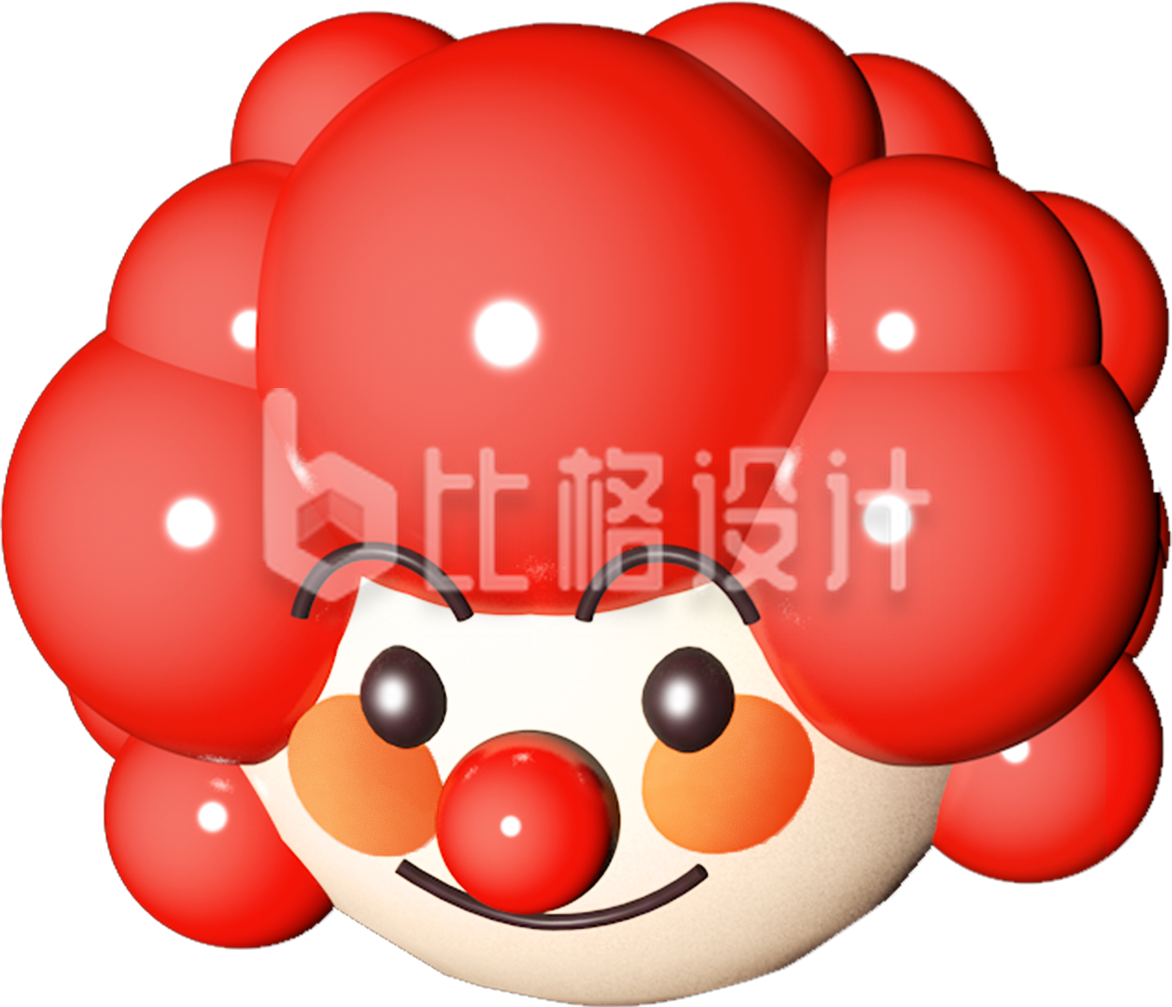 卡通立体3D小丑人物形象