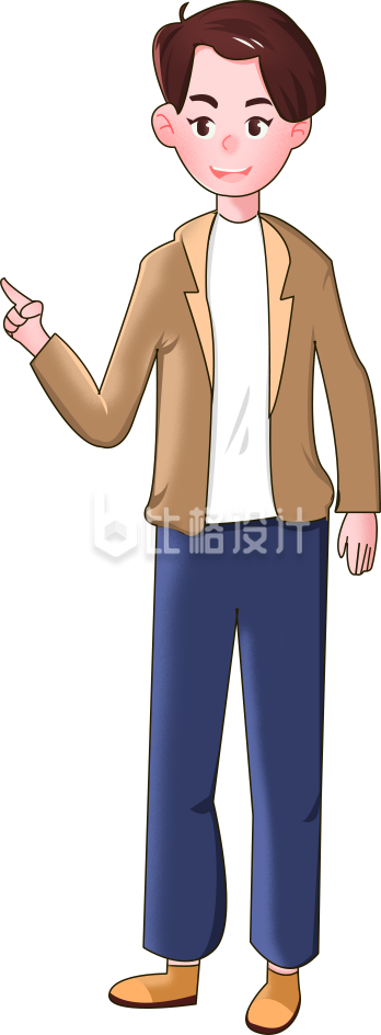 小男孩趣味手绘