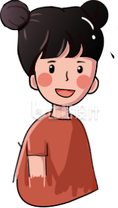 可爱手绘小女孩