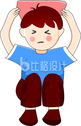 小男孩手绘插画