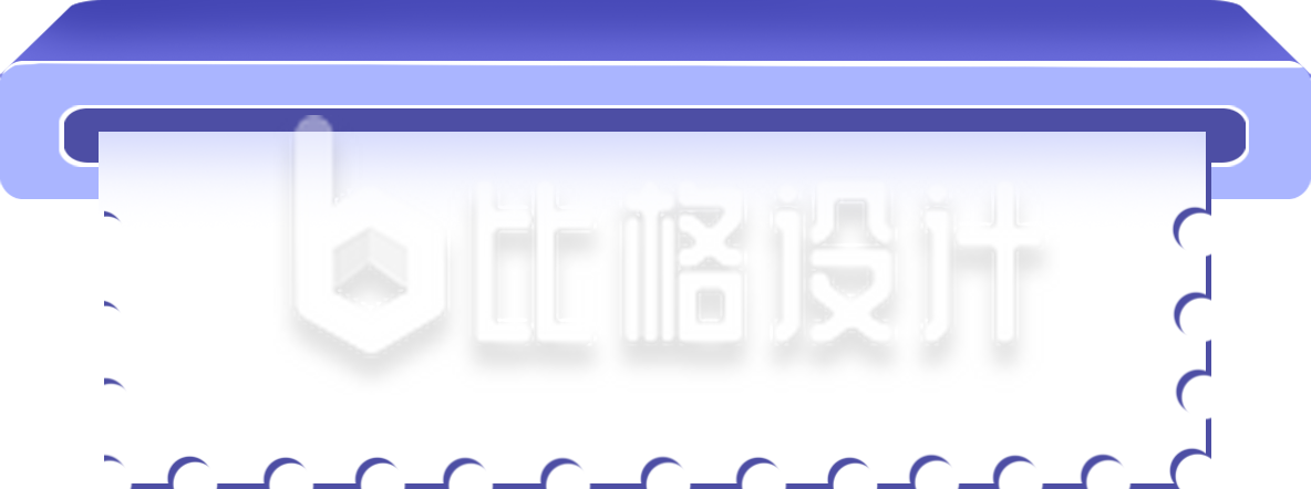 标题框手绘蓝色插画