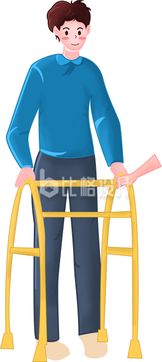 小男孩手绘插画