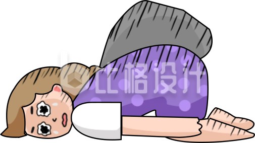趣味可爱哭泣小女孩手绘
