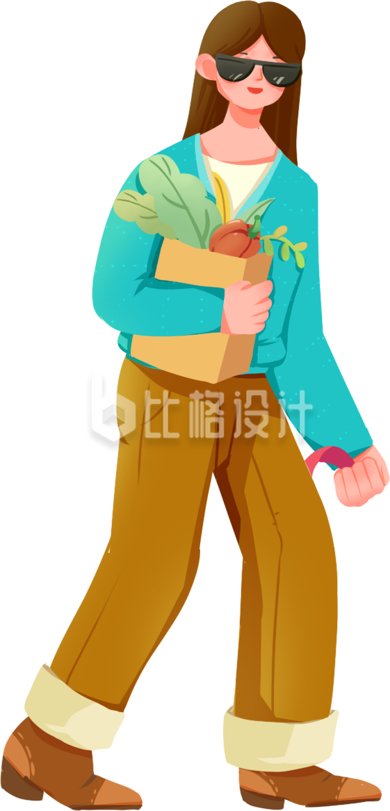 可爱美少女手绘插画