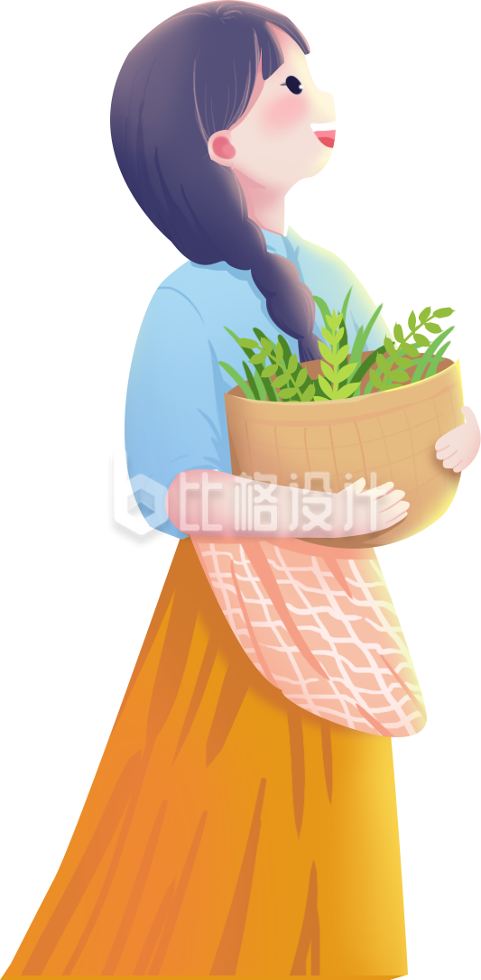 美少女手绘插画