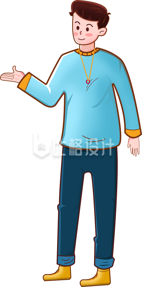 人物小男孩手绘