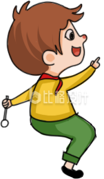 可爱小男孩手绘插画