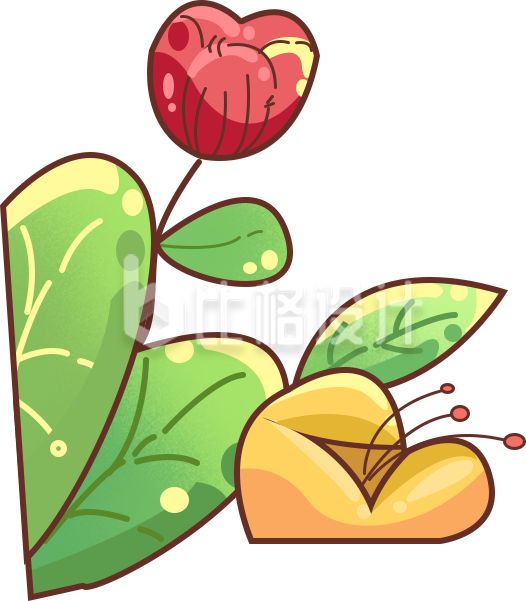 小草植物插画