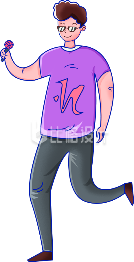 小男孩人物手绘插画