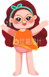 可爱小女孩手绘