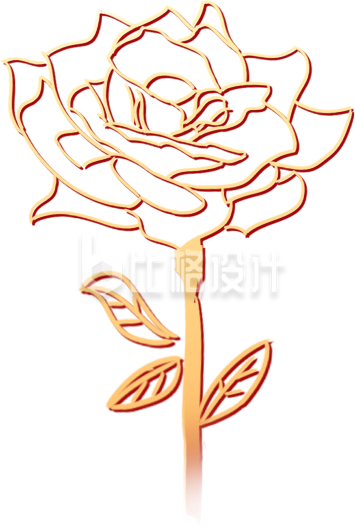玫瑰花手绘趣味