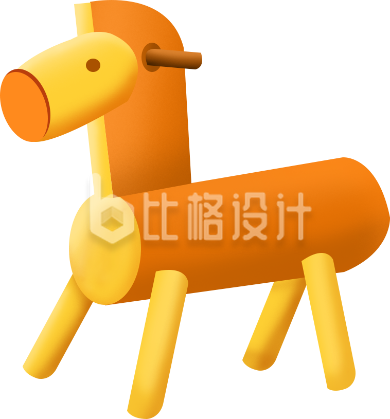 木马手绘插画