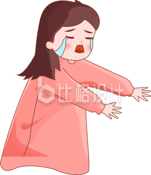 趣味哭泣小女孩