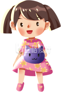 可爱趣味插画小小女孩