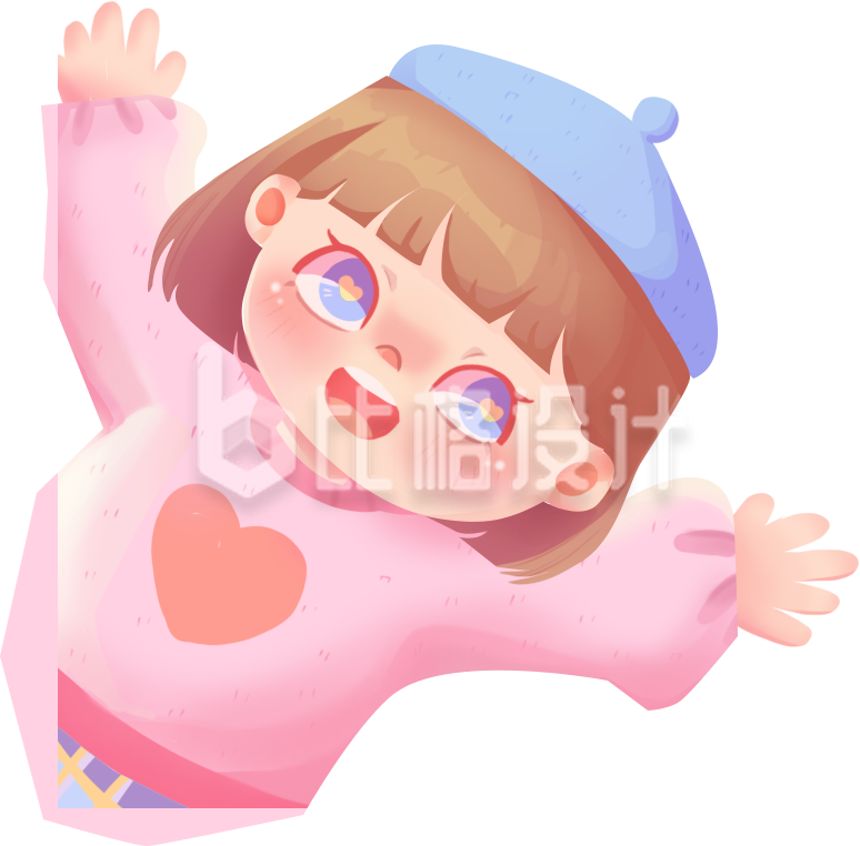 可爱趣味小女孩
