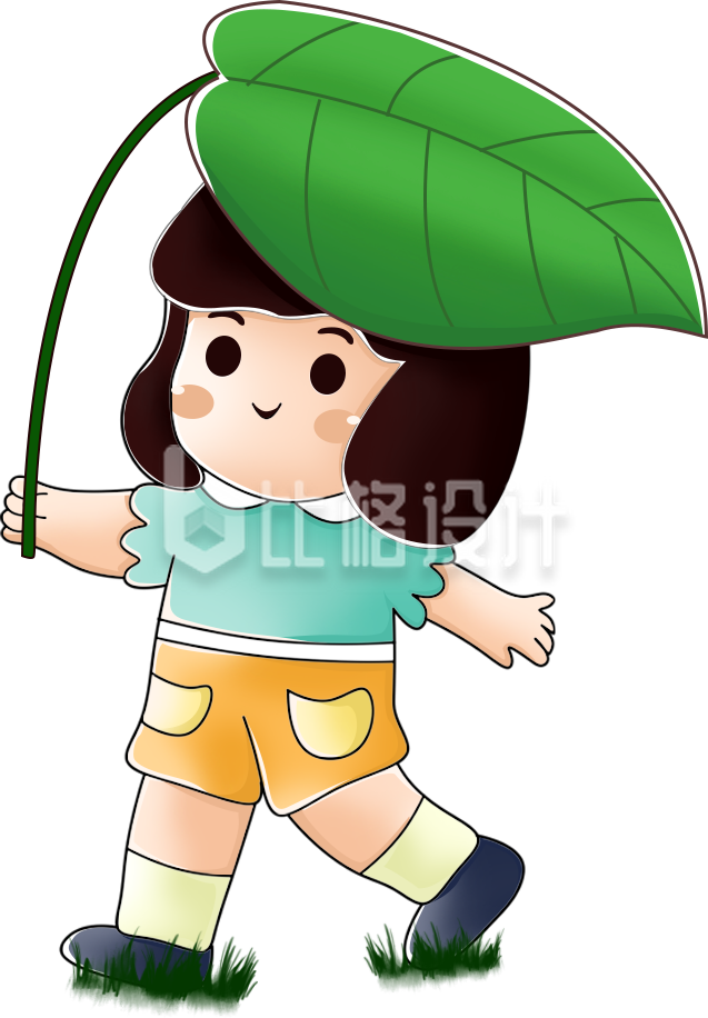 可爱小女孩趣味手绘
