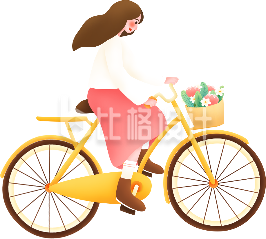 女子骑自行车赏景 鲜花相伴尽显悠然自得 女子骑自行车赏景 鲜花相伴尽显悠然自得