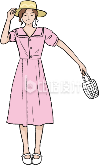 粉色连衣裙时尚穿搭，尽显清新优雅气质