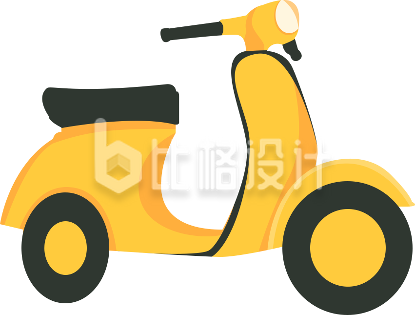 电瓶车手绘插画