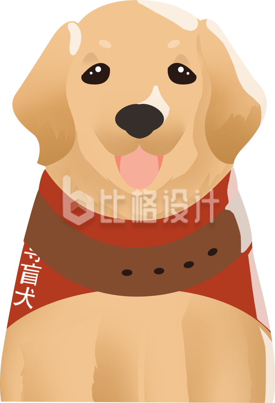 可爱小狗手绘插画趣味