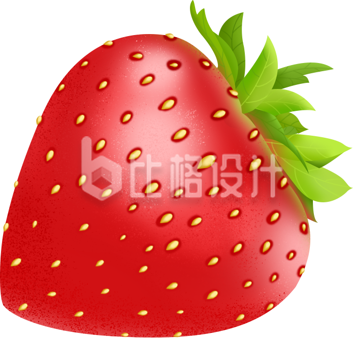 草莓手绘插画