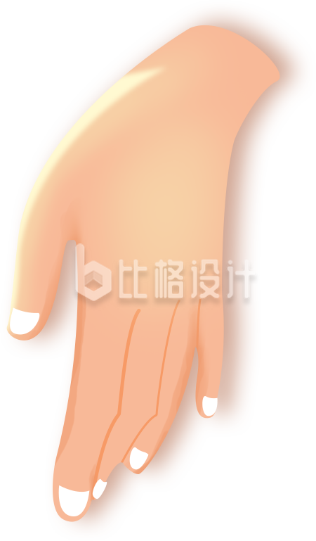 一只手手绘插画