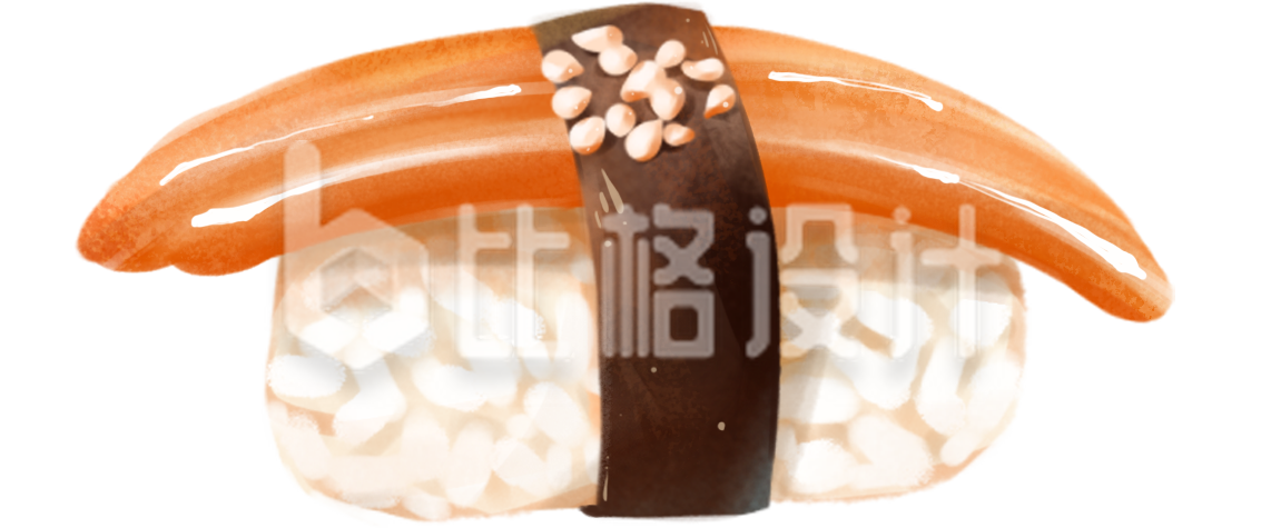 寿司鱼食物手绘