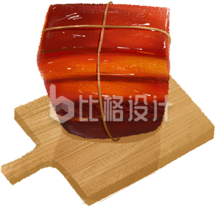 东坡肉手绘美食五花肉