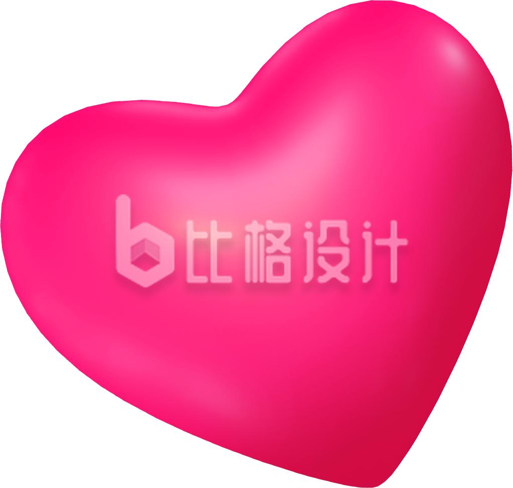 爱心手绘气泡插画
