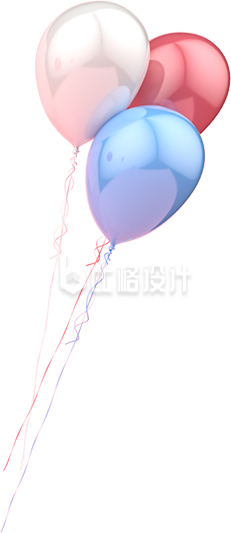 气球手绘质感插画