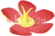 一朵小花手绘插画